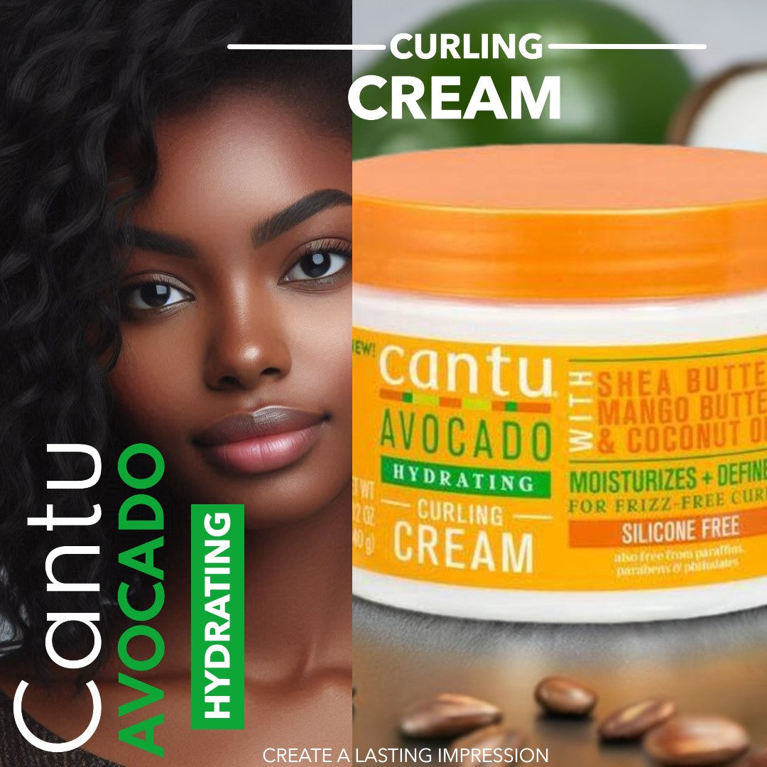 Crema rizadora de coco y aguacate Cantu