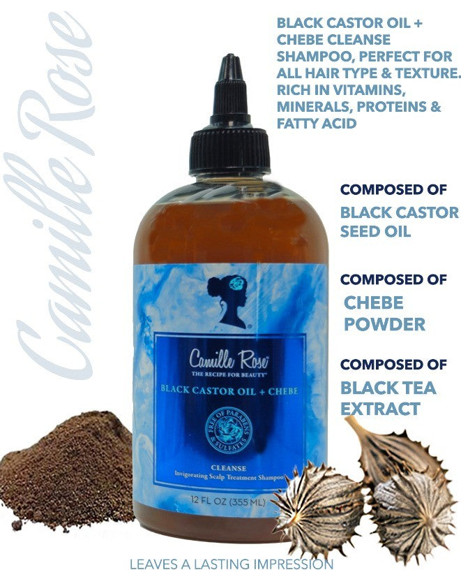 Camille Rose Black Castor Oil + Chebe Cleanse Shampoo