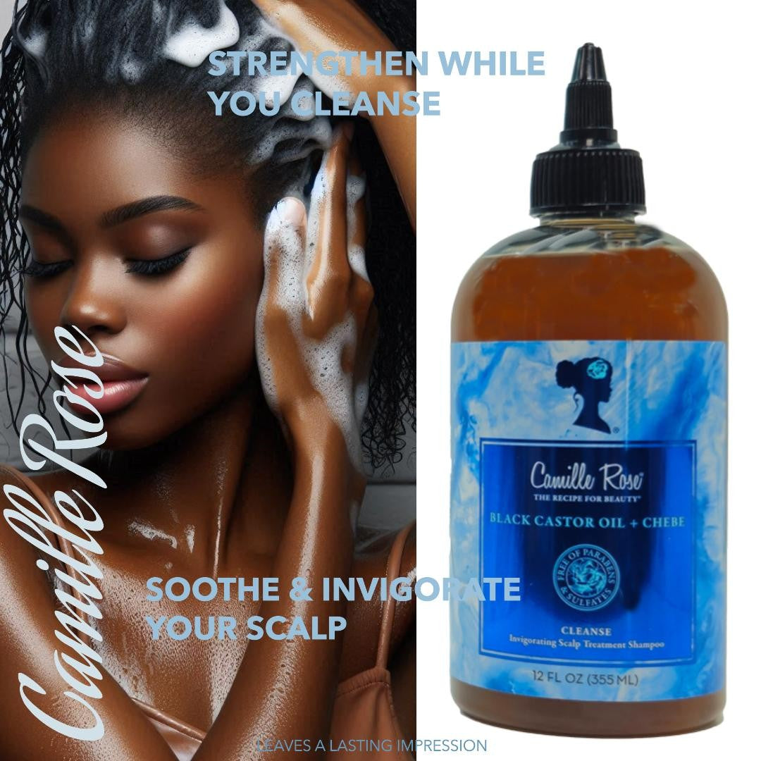 Camille Rose Black Castor Oil + Chebe Cleanse Shampoo