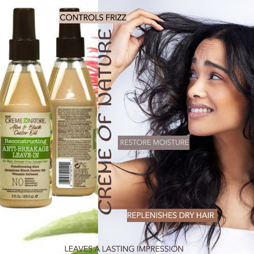 Creme of Nature Aloe Vera & Black Castor Oil Anti-Breakage Leave-In-Conditioner