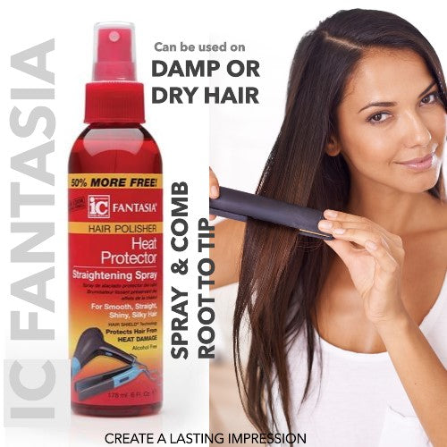 IC Fantasia Hair Polisher Heat Protector Straightening Spray