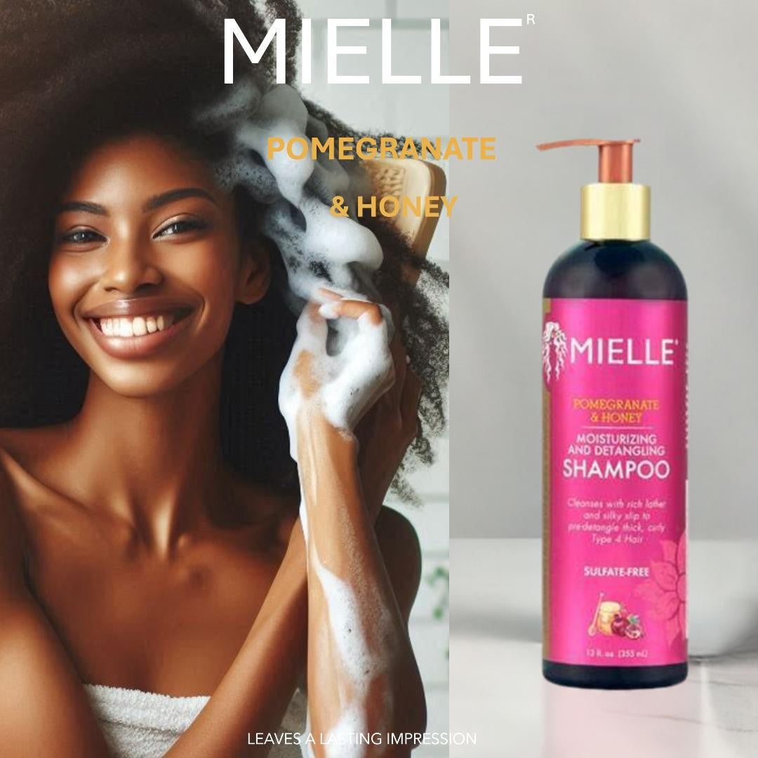 Champú hidratante y desenredante orgánico de granada y miel de Mielle
