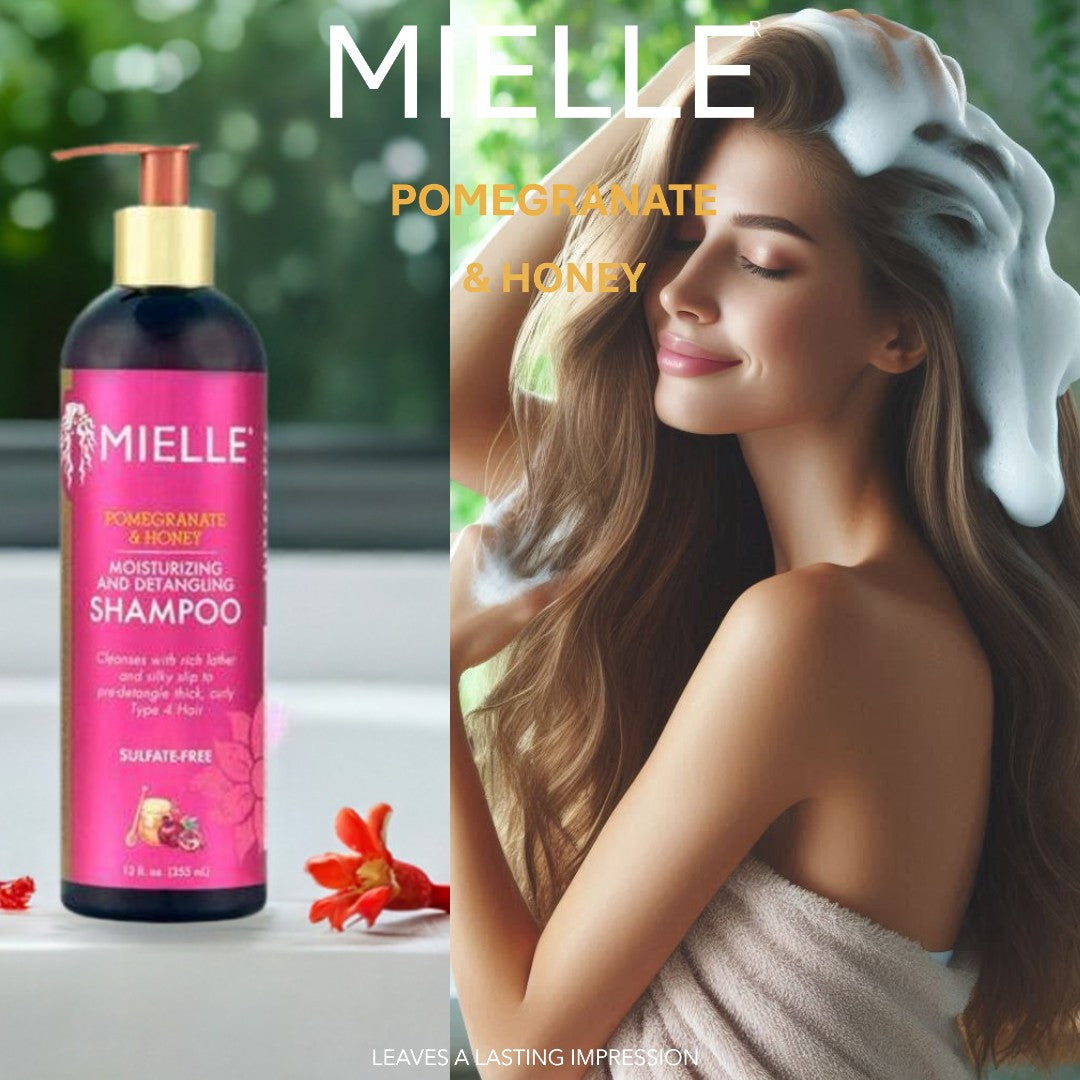 Champú hidratante y desenredante orgánico de granada y miel de Mielle