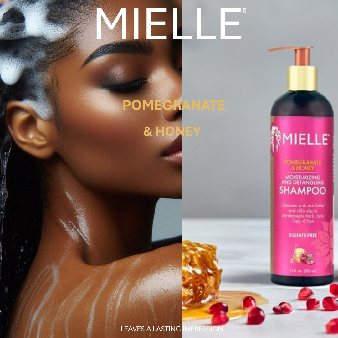 Champú hidratante y desenredante orgánico de granada y miel de Mielle