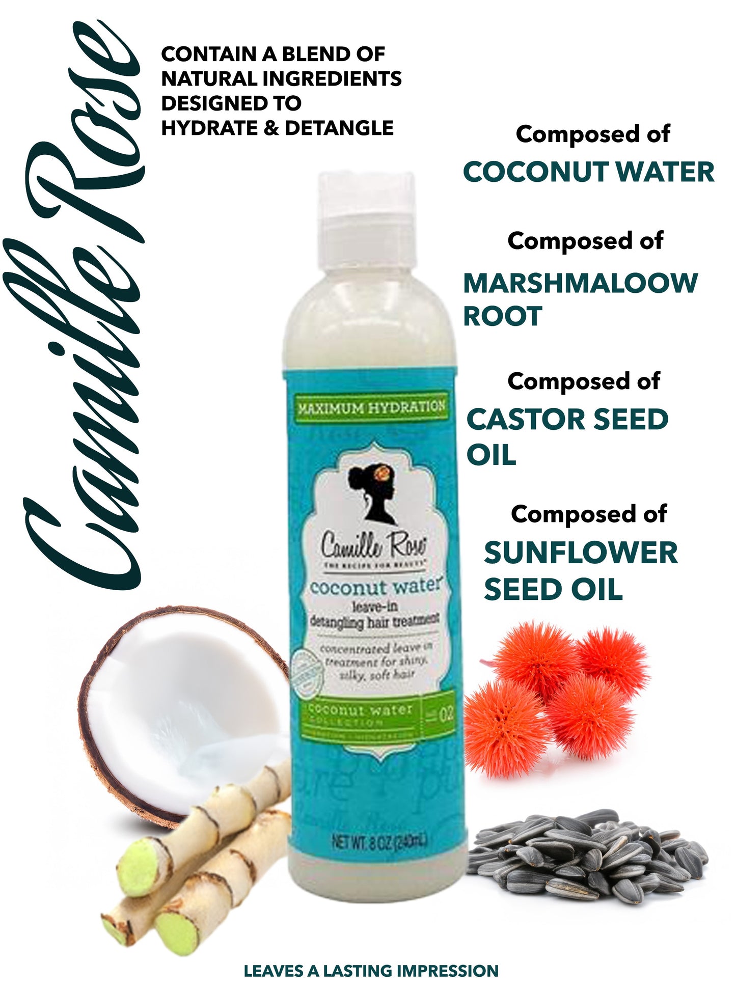 Camille Rose Coconut Water Leave In Detangler Treatment