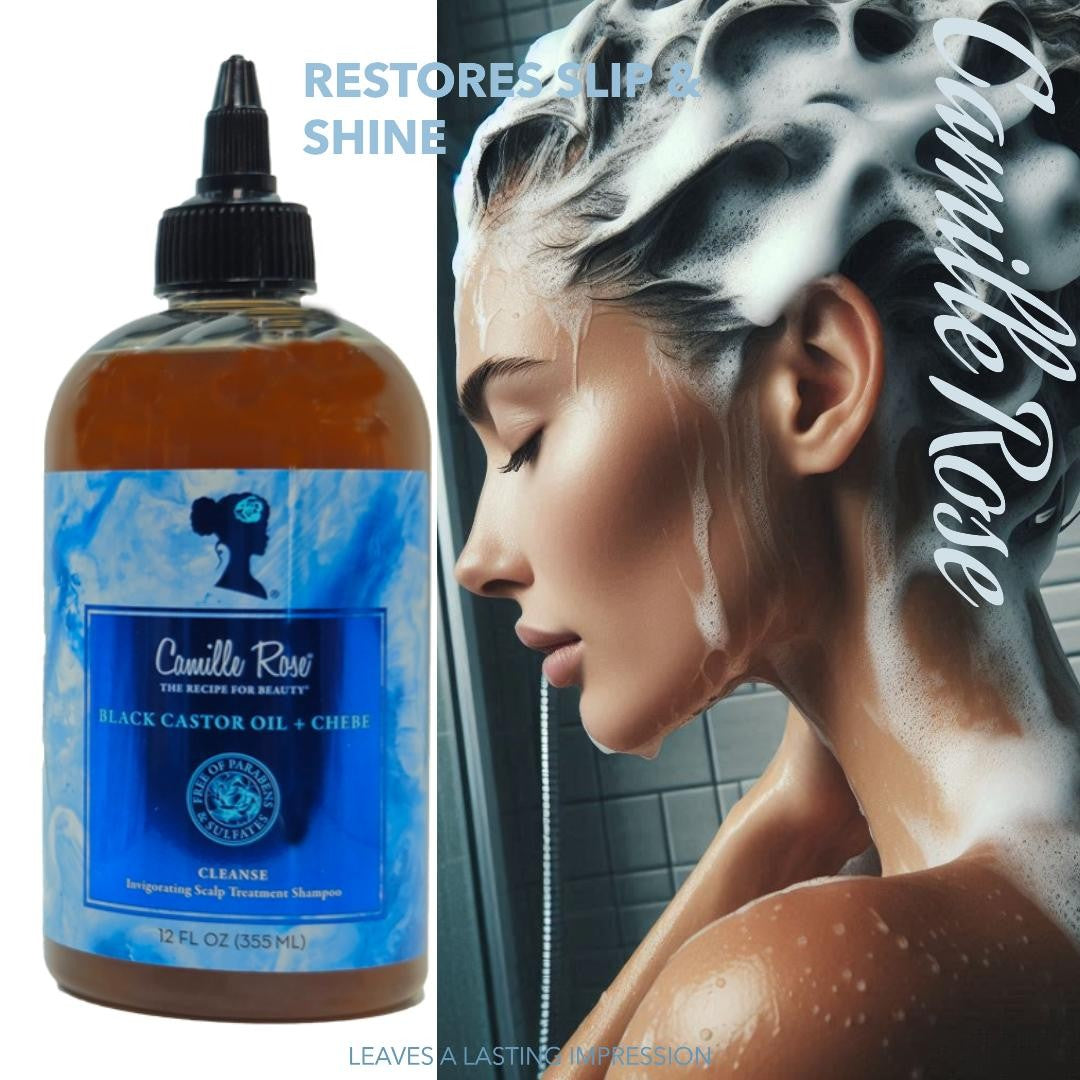 Camille Rose Black Castor Oil + Chebe Cleanse Shampoo
