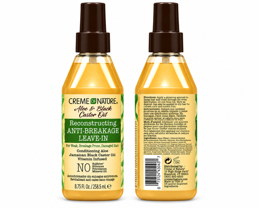 Creme of Nature Aloe Vera & Black Castor Oil Anti-Breakage Leave-In-Conditioner