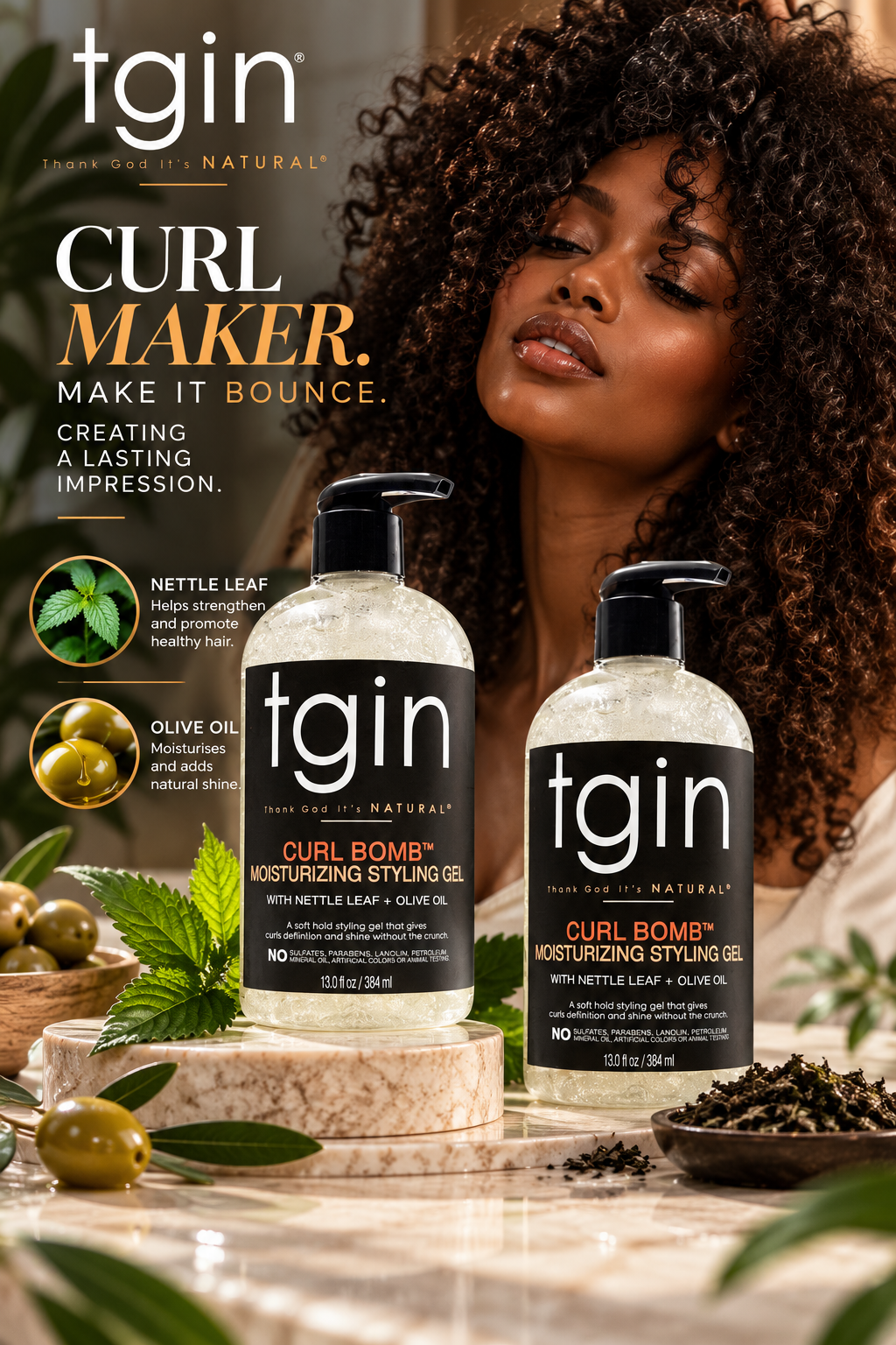 TGIN Curl Bomb Moisturizing Styling Gel