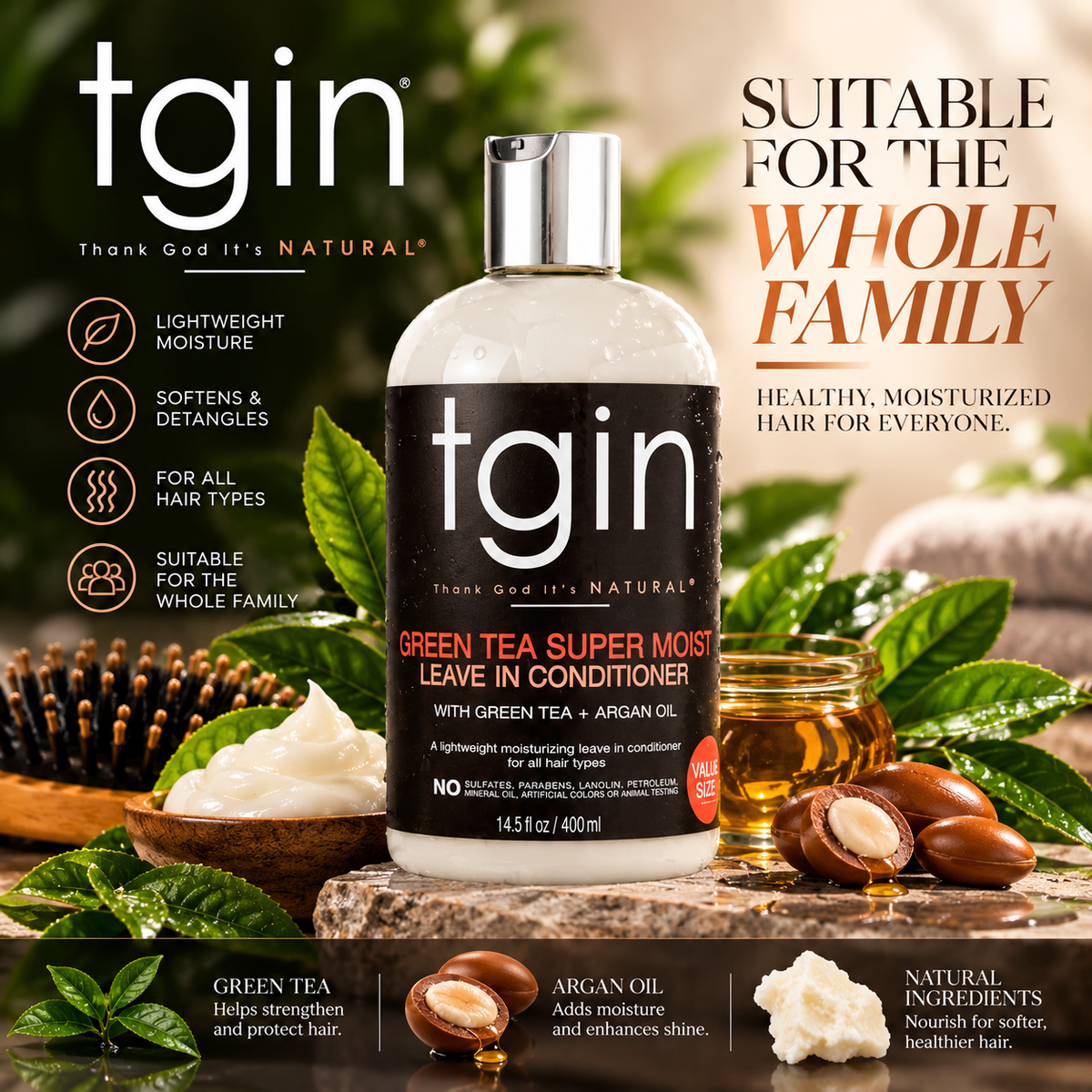 TGIN Green Tea Super Moist Leave-in Conditioner