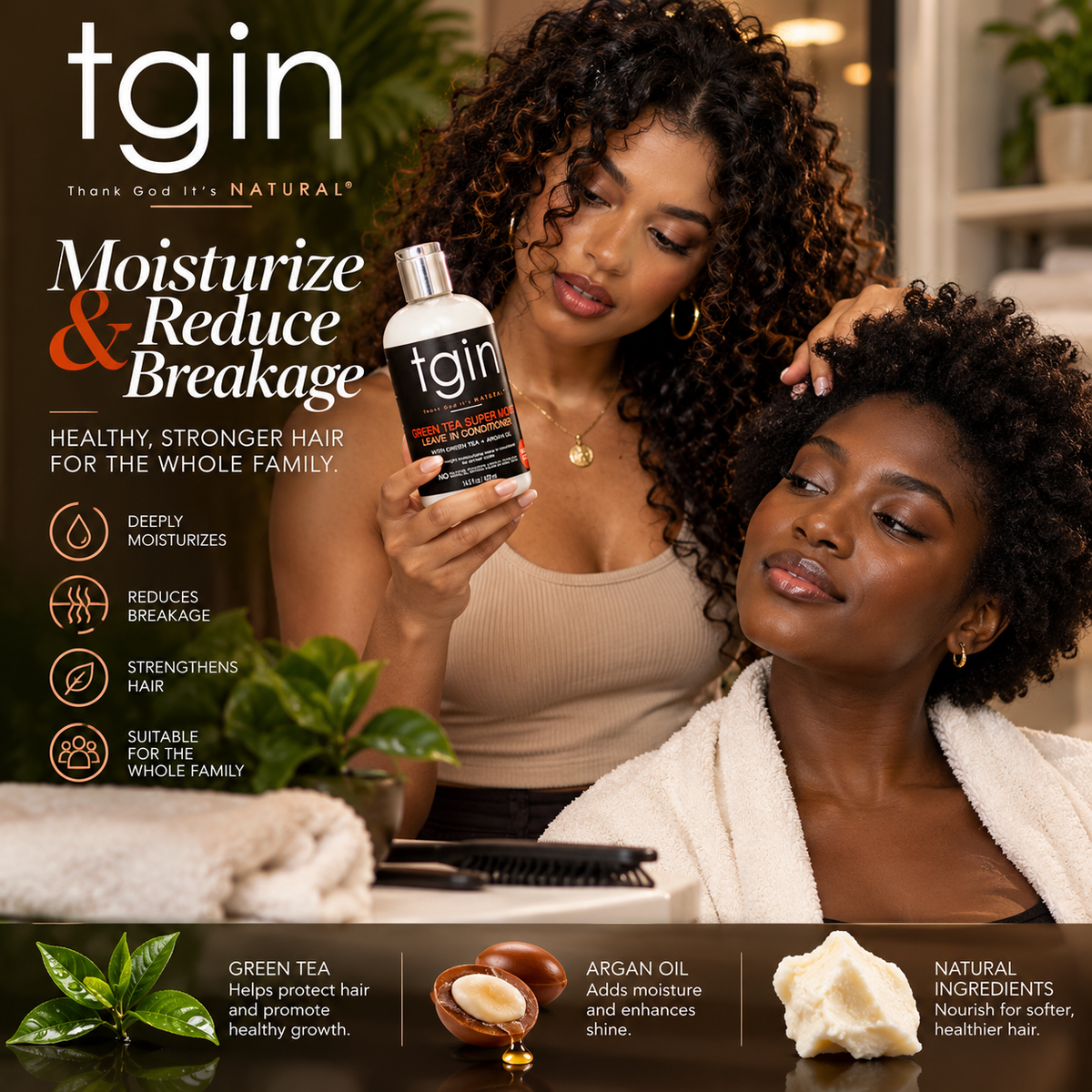 TGIN Green Tea Super Moist Leave-in Conditioner