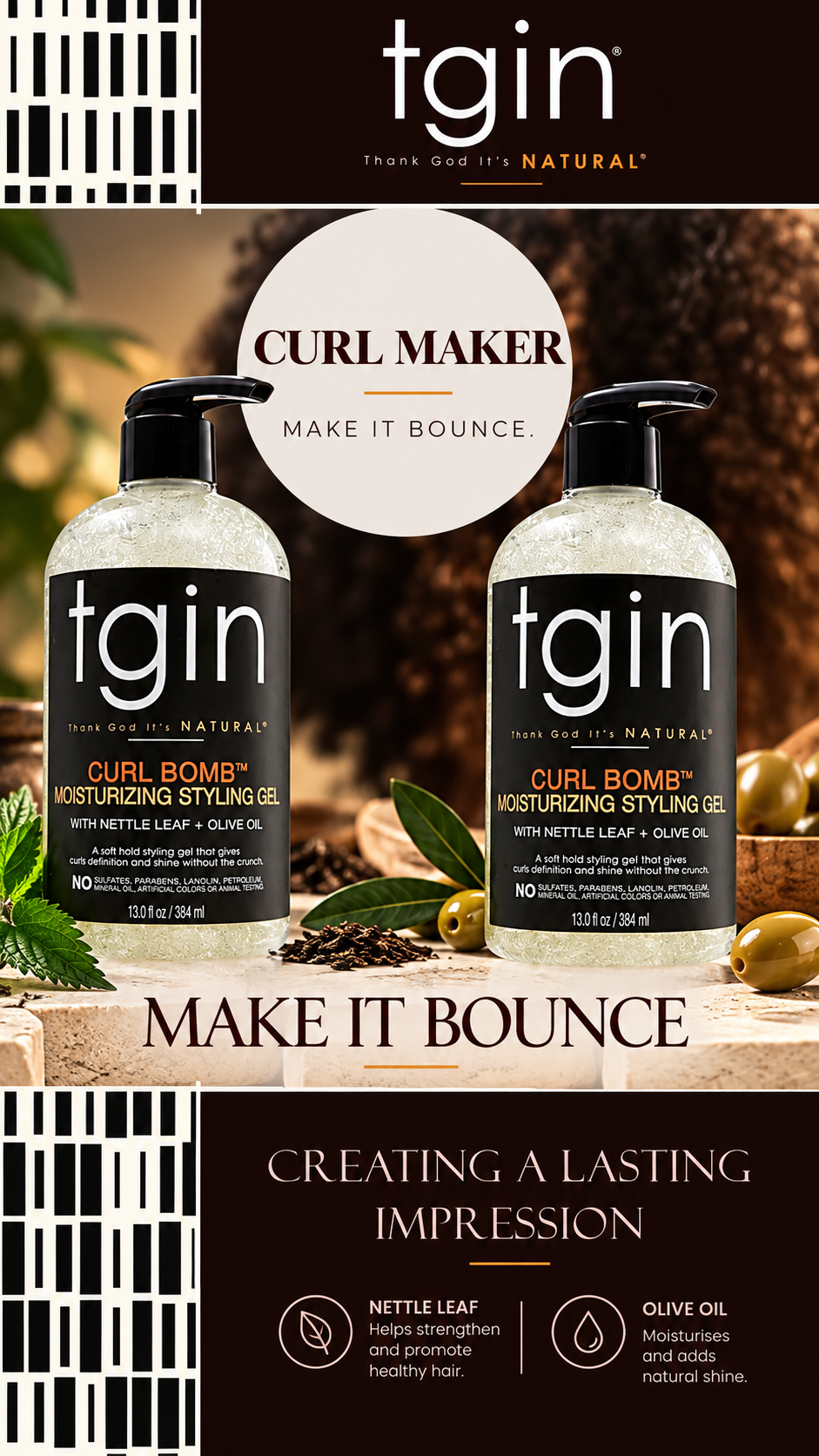 TGIN Curl Bomb Moisturizing Styling Gel