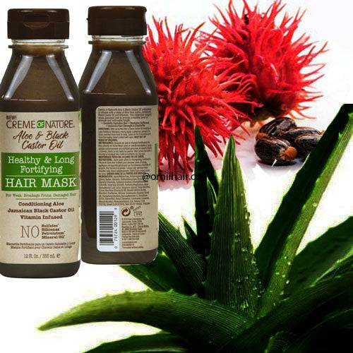 Creme Of Nature Aloe and Black Castor Oil Healthy & Long Fortifying Hair Mask - Omii Hair Ltd