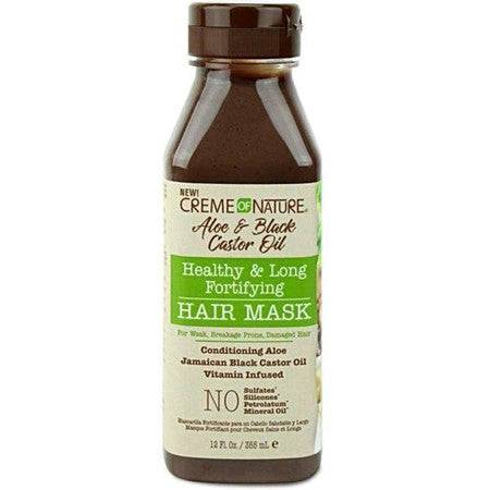 Creme Of Nature Aloe and Black Castor Oil Healthy & Long Fortifying Hair Mask - Omii Hair Ltd